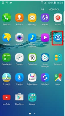 Seleziona Impostazioni