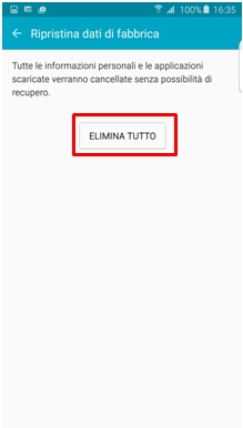 Seleziona Elimina Tutto
