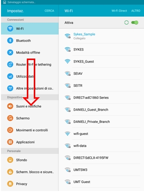 Seleziona Gestione Applicazioni