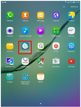 e poi vai su Smart Manager