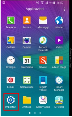 Sul dispositivo ricevente, seleziona Impostazioni