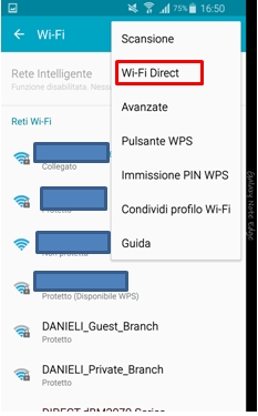 Seleziona Wi-Fi Direct