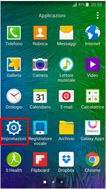 Seleziona Impostazioni