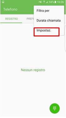 Premi su Impostazioni