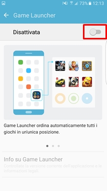 Game Launcher Disattivata