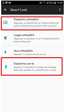 Seleziona Dispositivi Con Te per attivarlo