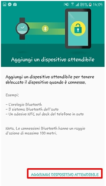 il dispozitivo si sblocca senza ulteriori azzioni