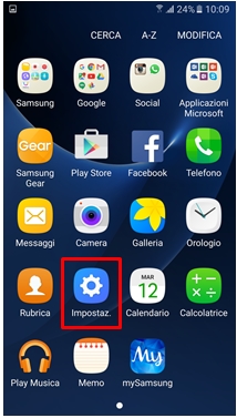 seleziona Impostazioni
