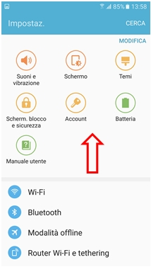 Scegli Funzioni avanzate