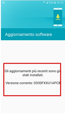 Aggiornamento Software