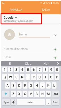 é possibile salvare tutti i contatti direttamente su Google