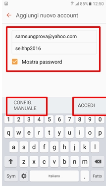 Aggiungi nuovo account