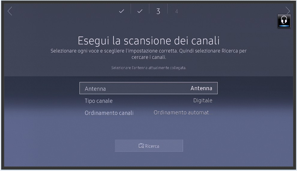 Esegui la scansione dei canali