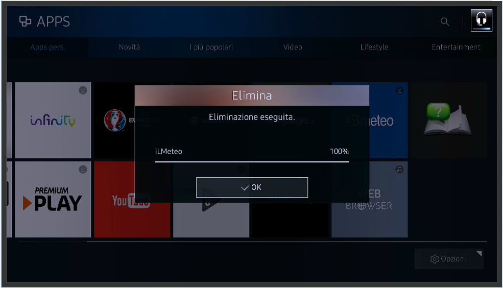 Premere Ok per conferma