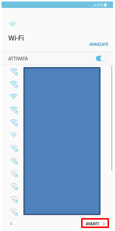 Attiva la connessione Wi-Fi