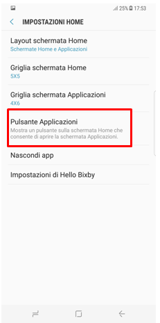 Clicca su Pulsante Applicazione