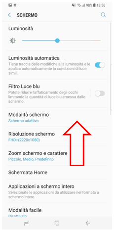 clicca sulla voce
