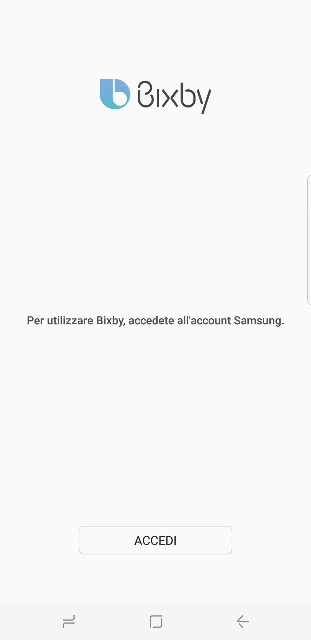 accedi Bixby