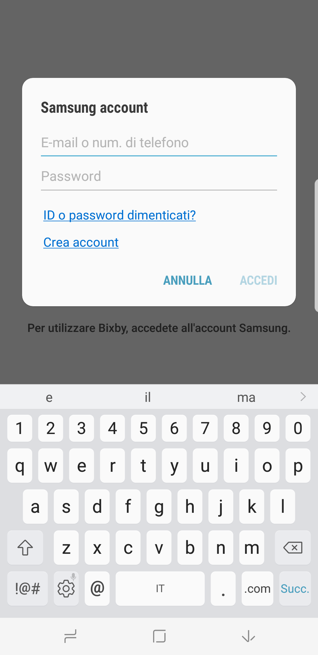 Samsung Account Bixby