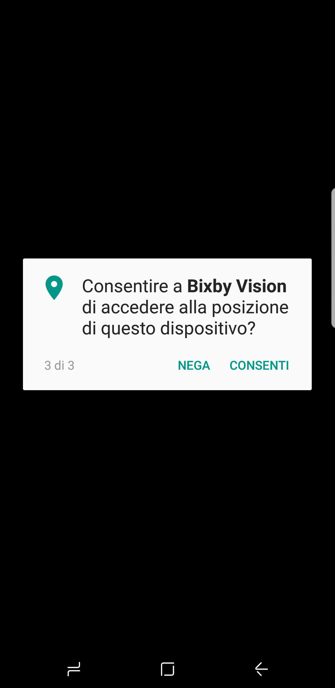 BIXBY VISION di accedere alla posizione