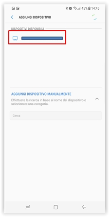 Seleziona il dispositivo che vuoi connettere e in automatico, lo troverai nella schermata dei dispositivi connessi