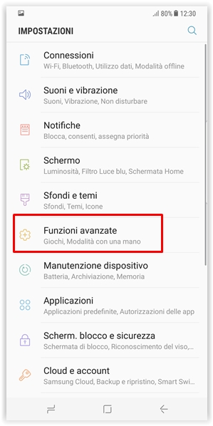 Funzioni avanzate