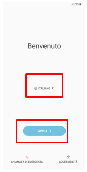 Premi su "Avvia"