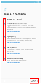 Termini e condizioni