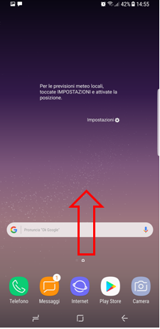 innanzitutto sbloccare il dispositivo