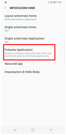 clicca su "Pulsante Applicazione