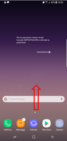 apri la schermata dedicata a tutte le applicazioni del tuo dispositivo