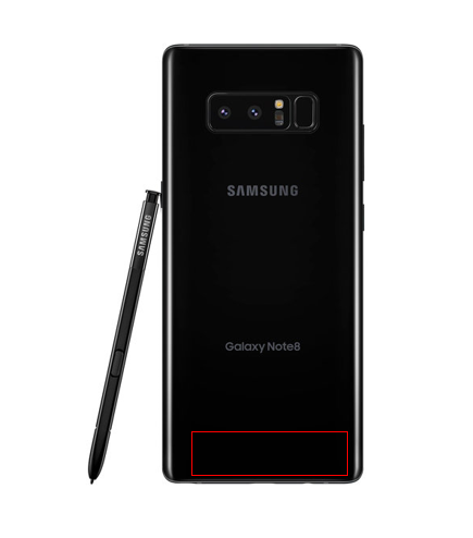 Numero IMEI nella parte posteriore del telefono