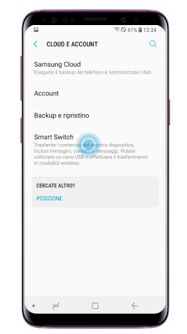 Seleziona “Smart Switch”