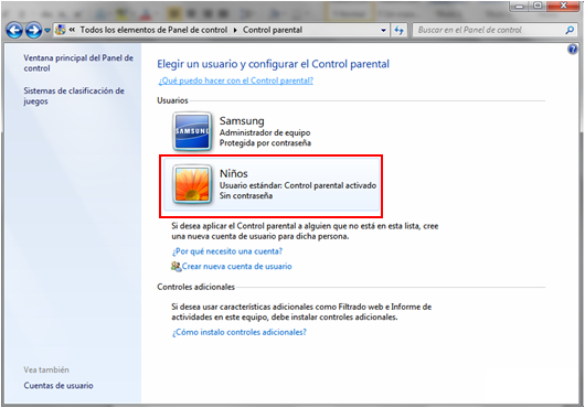 Cómo activar el control parental