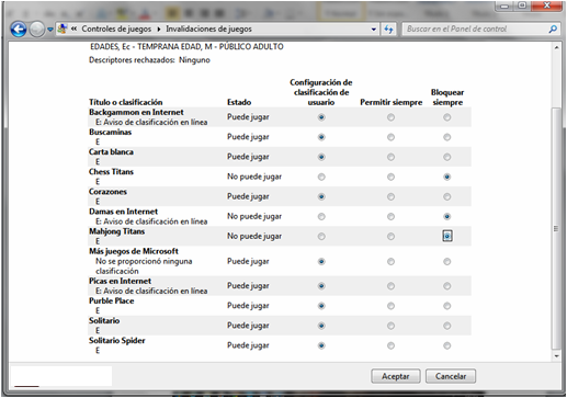 Cómo activar el control parental