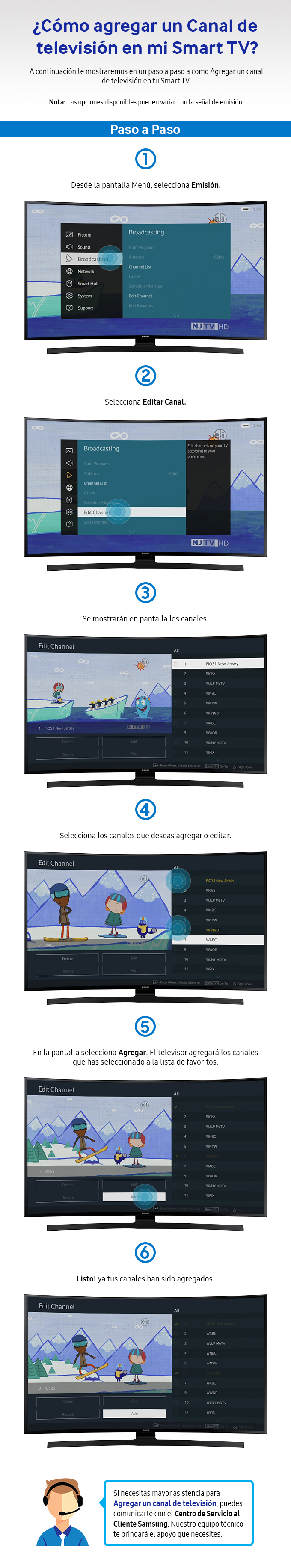 ¿Cómo agregar un canal de televisió en mi Smart TV?
