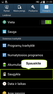 Spauskite Saugykla