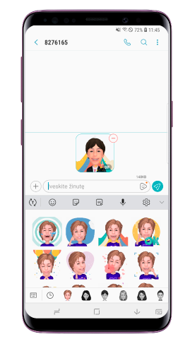 „My Emoji“ paveikslėliuose pasirinkite „Emoji“