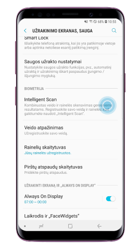 Bakstelėkite „Intelligent Scan“
