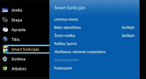 Izvēlieties Smart funkcijas