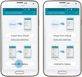 Pieskarieties Android uz Galaxy (Android to Galaxy) abās ierīcēs