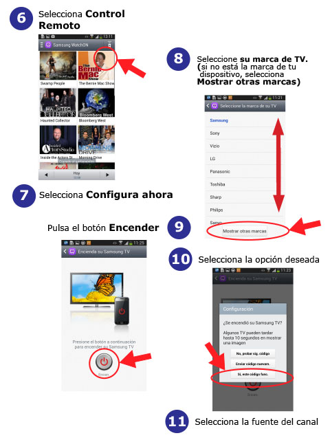 ¿Cómo puedo configurar la aplicación WatchON?