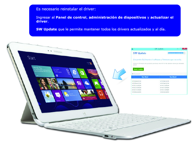 La función touch no se reconoce después de realizar la configuración