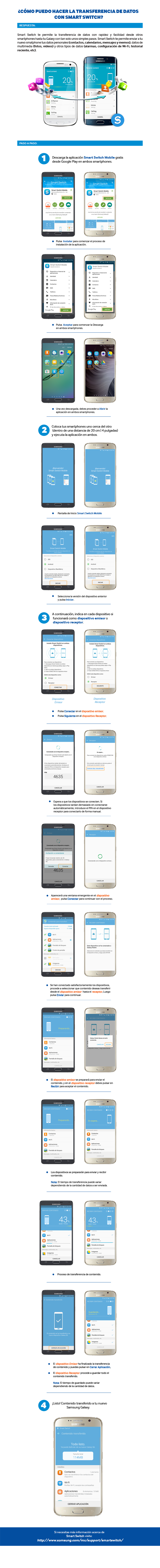 ¿Cómo transferir datos usando la aplicación Samsung Smart Switch?