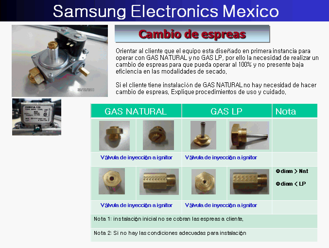 Espreas Gas LP/Gas Natural