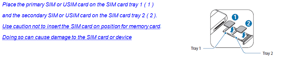 How do I install the SIM or USIM card on Galaxy Note 8?