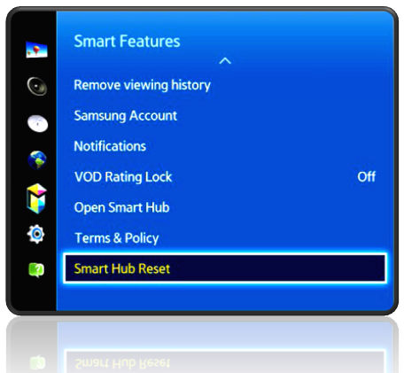 Réinitialisation Smart Hub - Smart TV