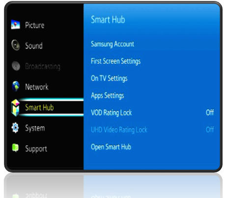 Réinitialisation Smart Hub - Smart TV