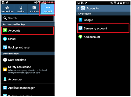 Sauvegardez vos données via votre compte Samsung
