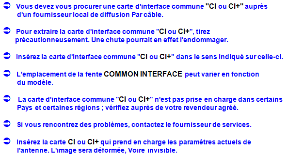 Connexion à une fente de carte de visionnement TV
